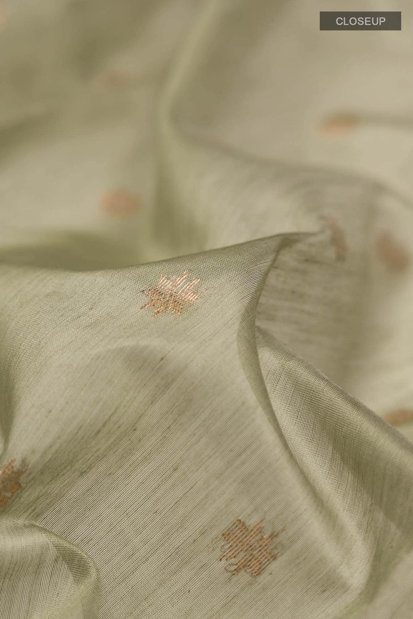 Sage Green Chanderi Silk Cotton Saree