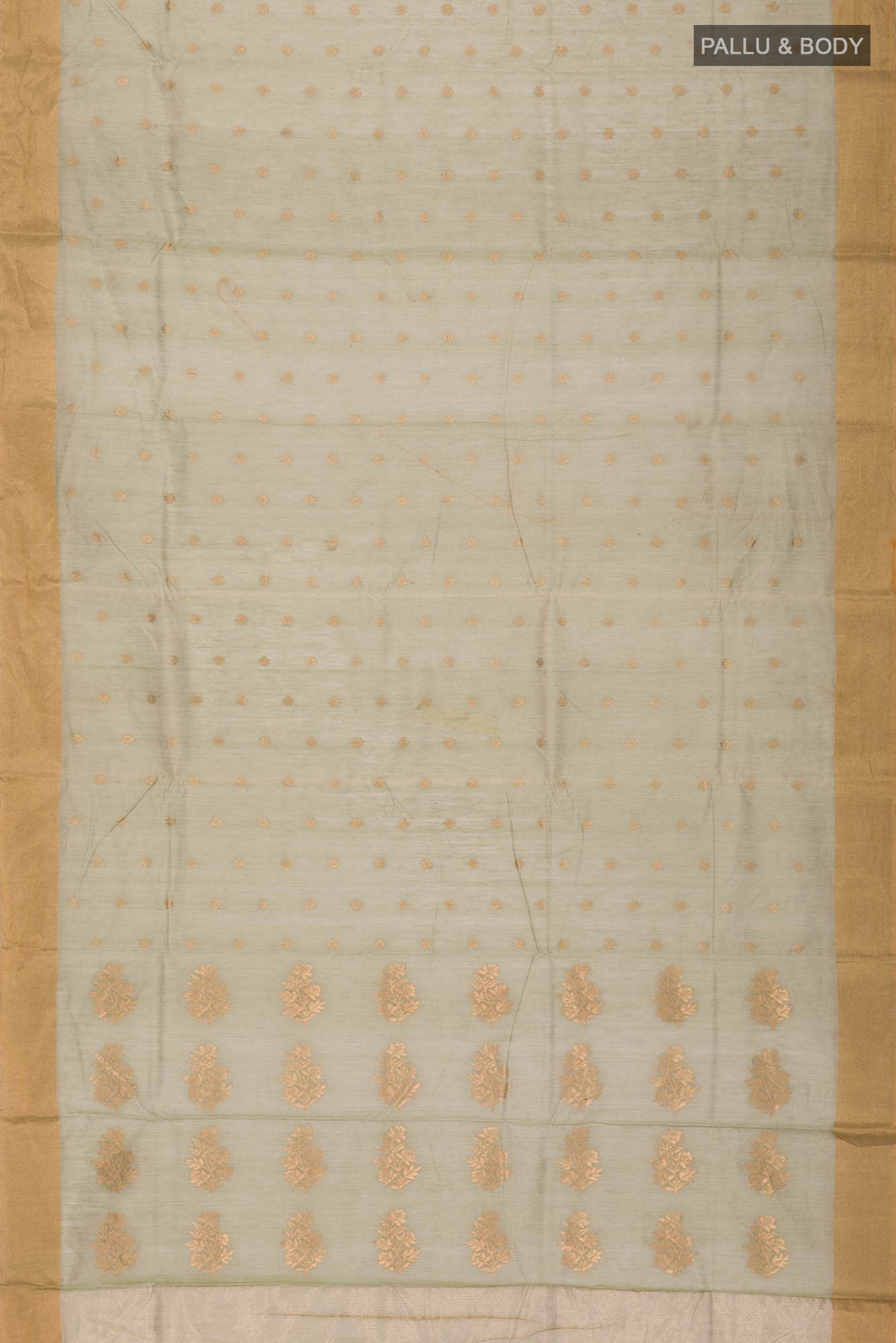 Sage Green Chanderi Silk Cotton Saree