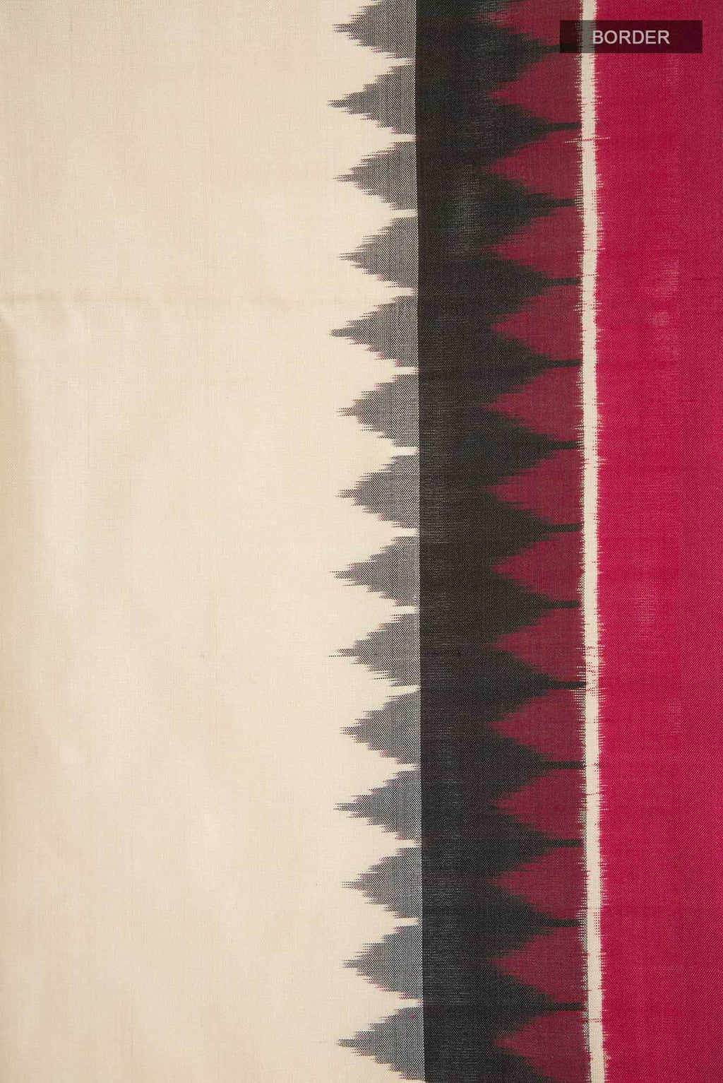 Cream Pochampally Silk Saree