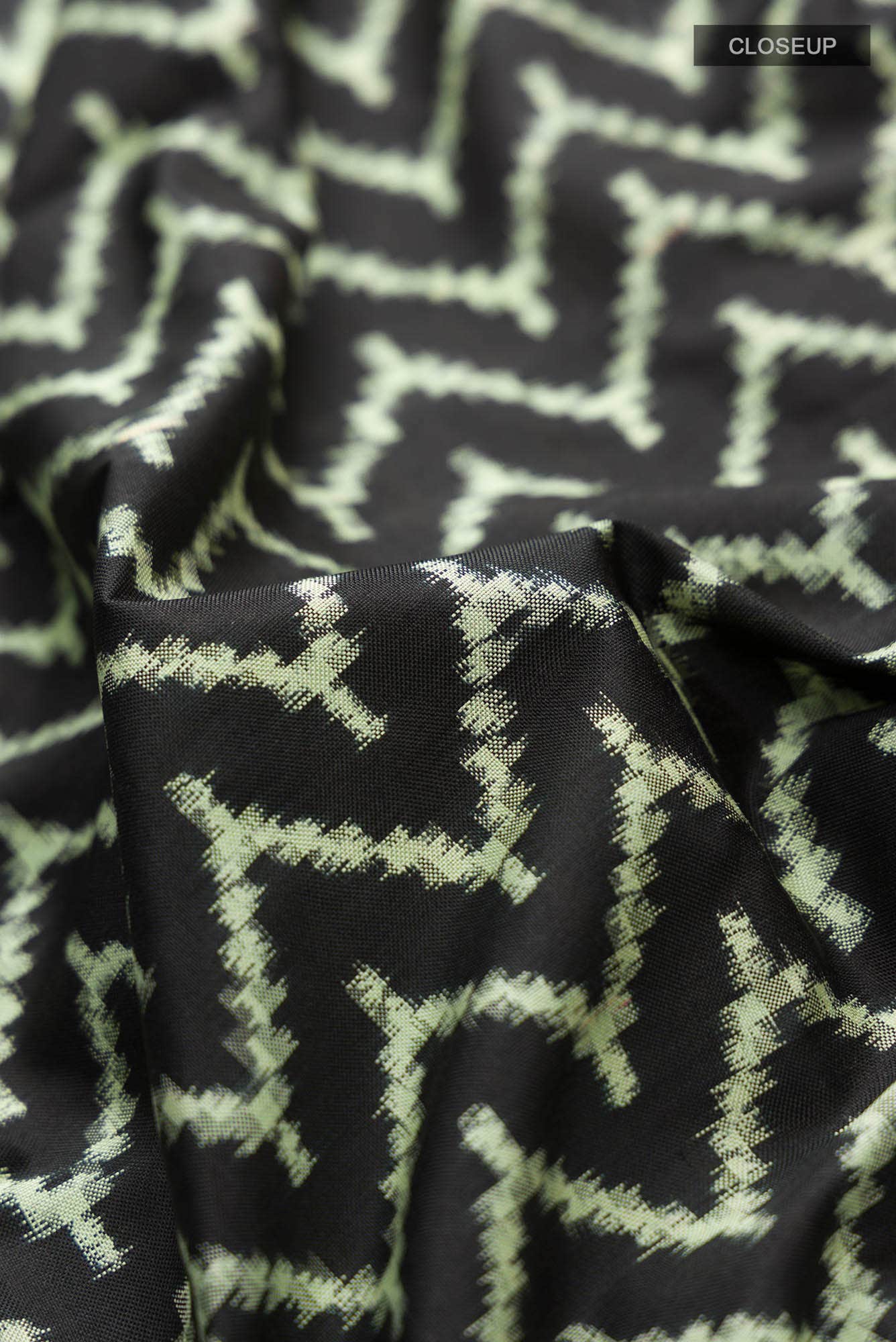 Black Pochampally Silk Saree