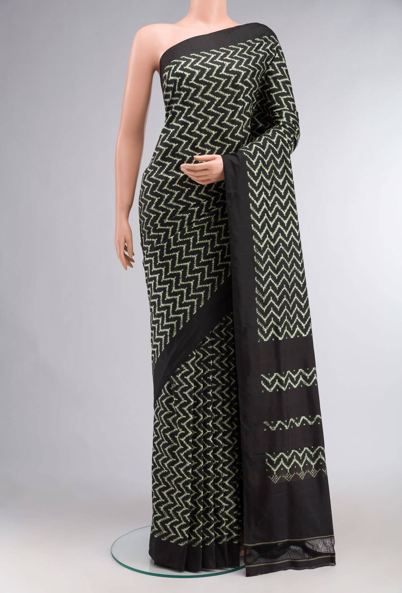 Black Pochampally Silk Saree