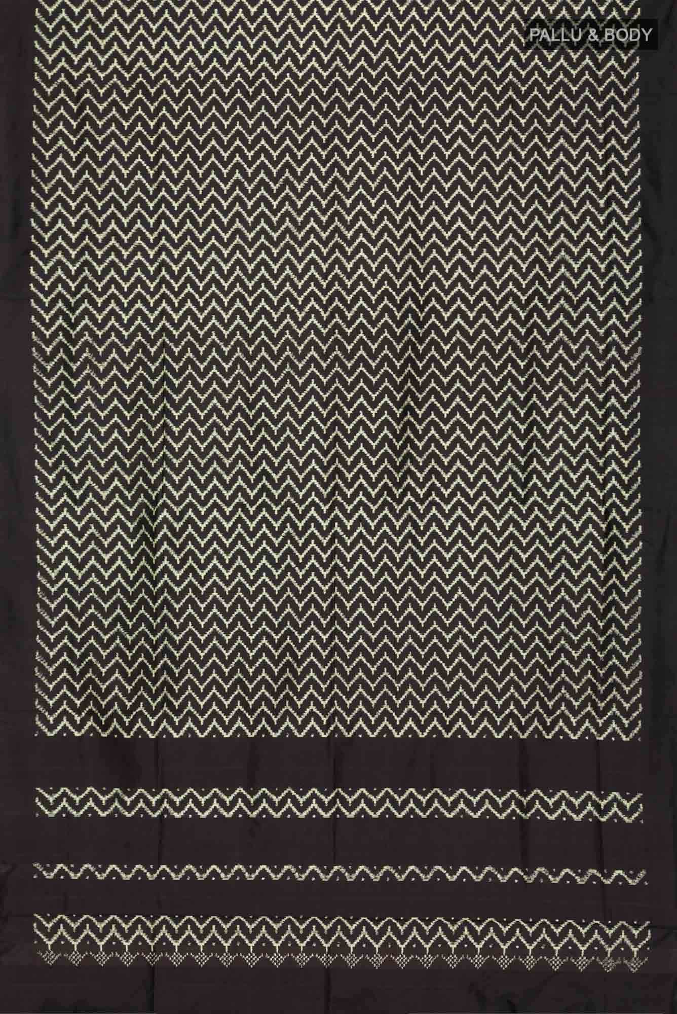 Black Pochampally Silk Saree