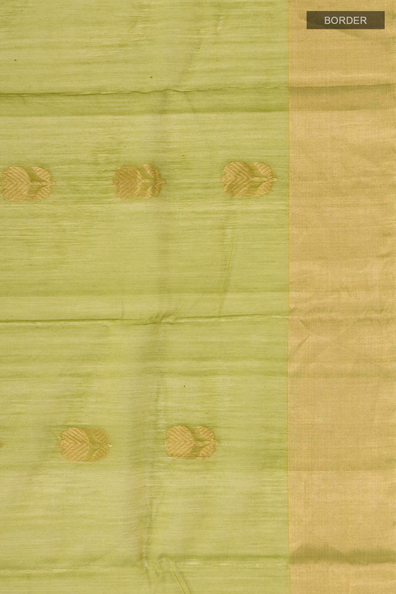 Green Chanderi Silk Cotton Saree