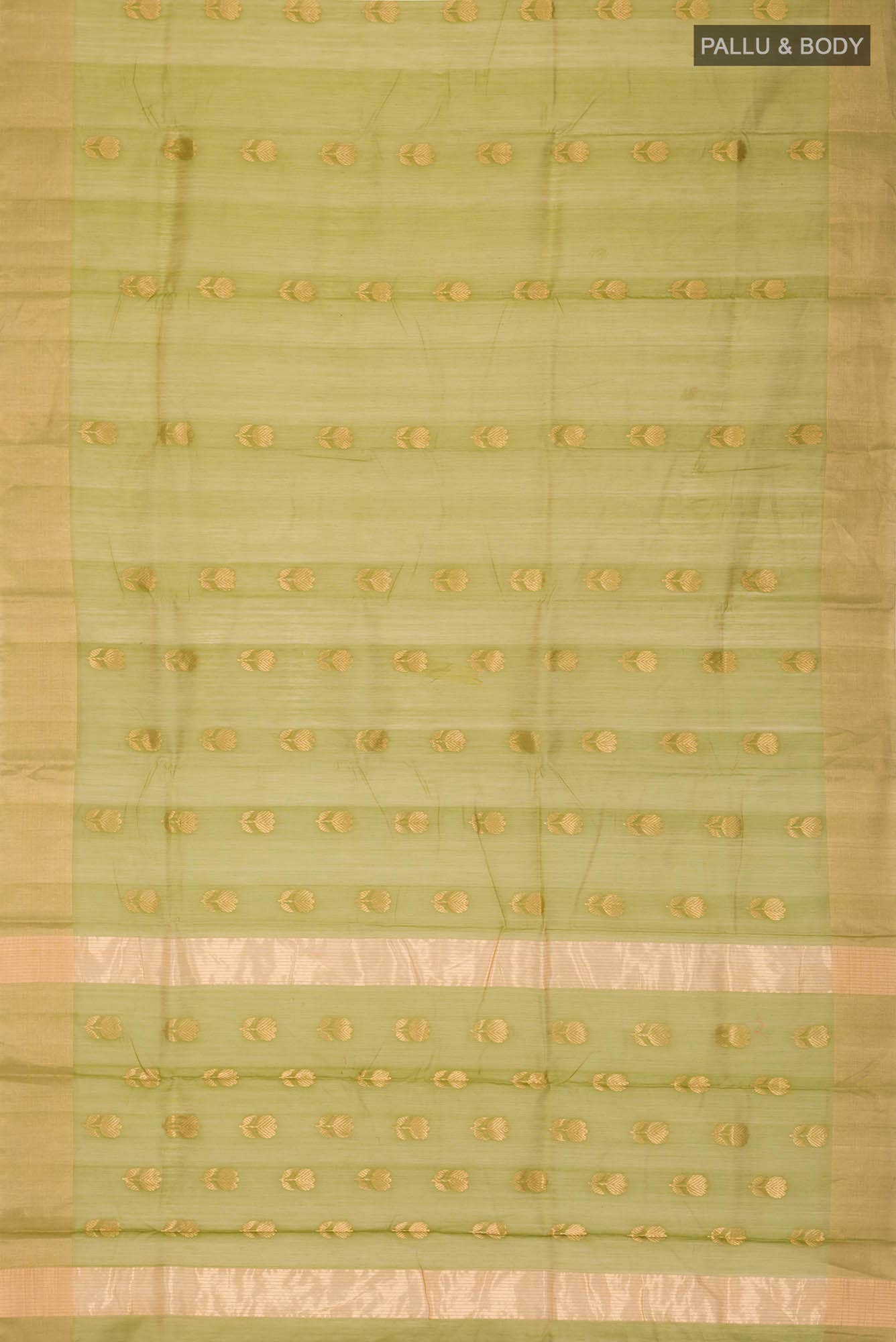 Green Chanderi Silk Cotton Saree