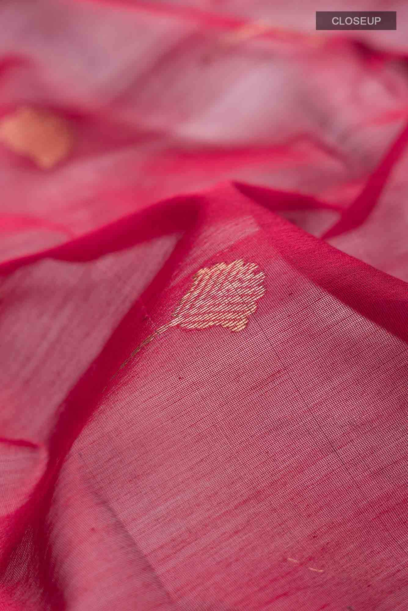 Maroon Chanderi Silk Cotton Saree