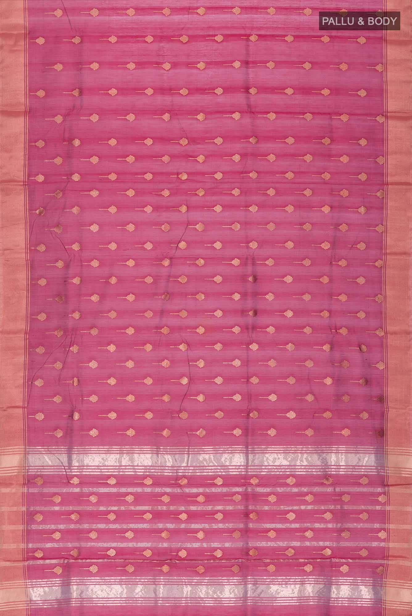 Maroon Chanderi Silk Cotton Saree