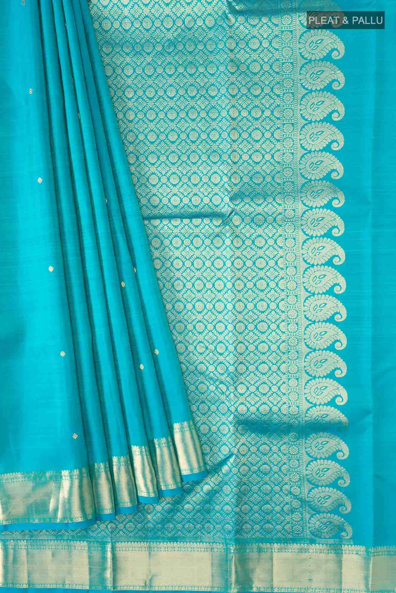Blue Kanchipuram Silk Saree
