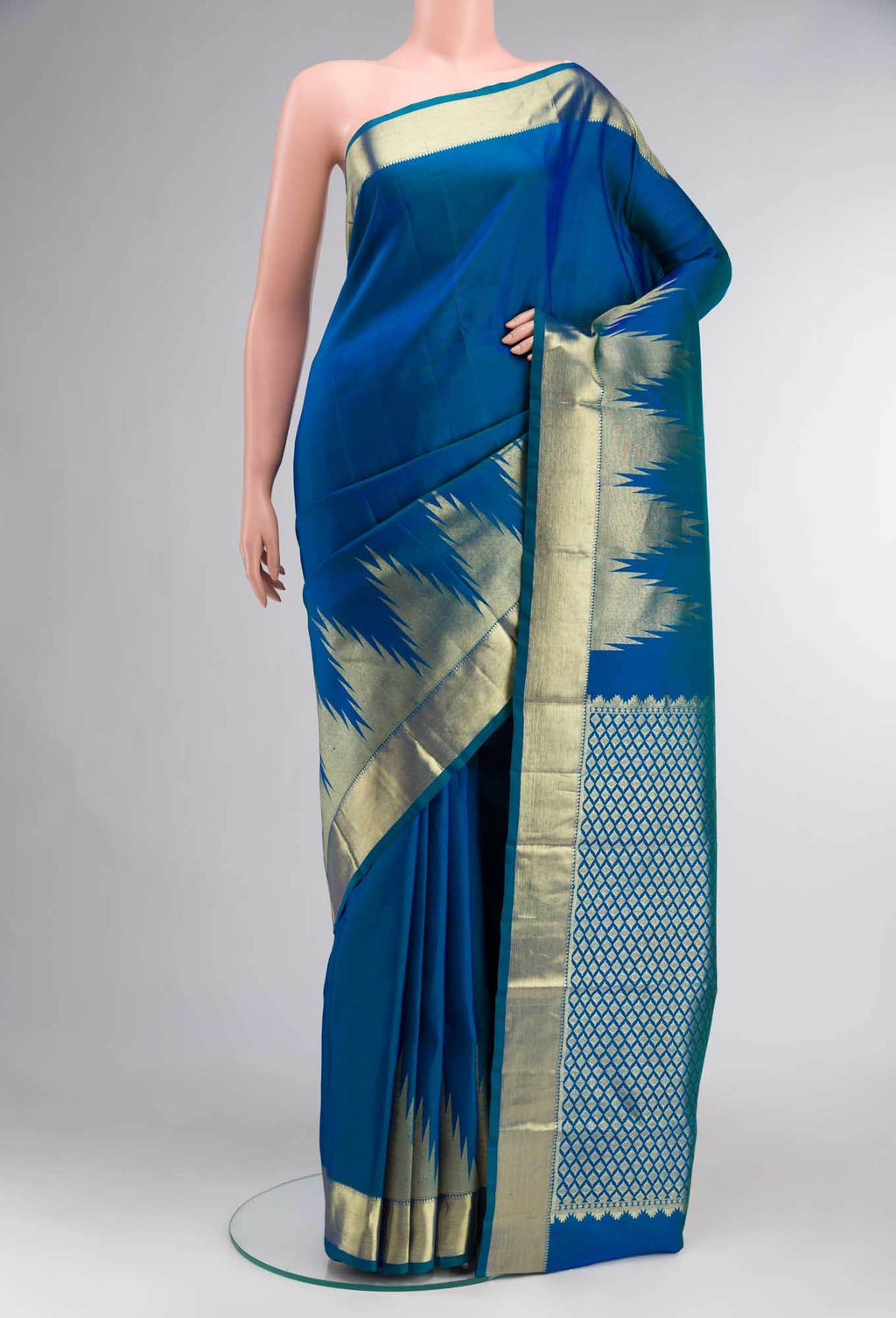 Blue Kanchipuram Silk Saree