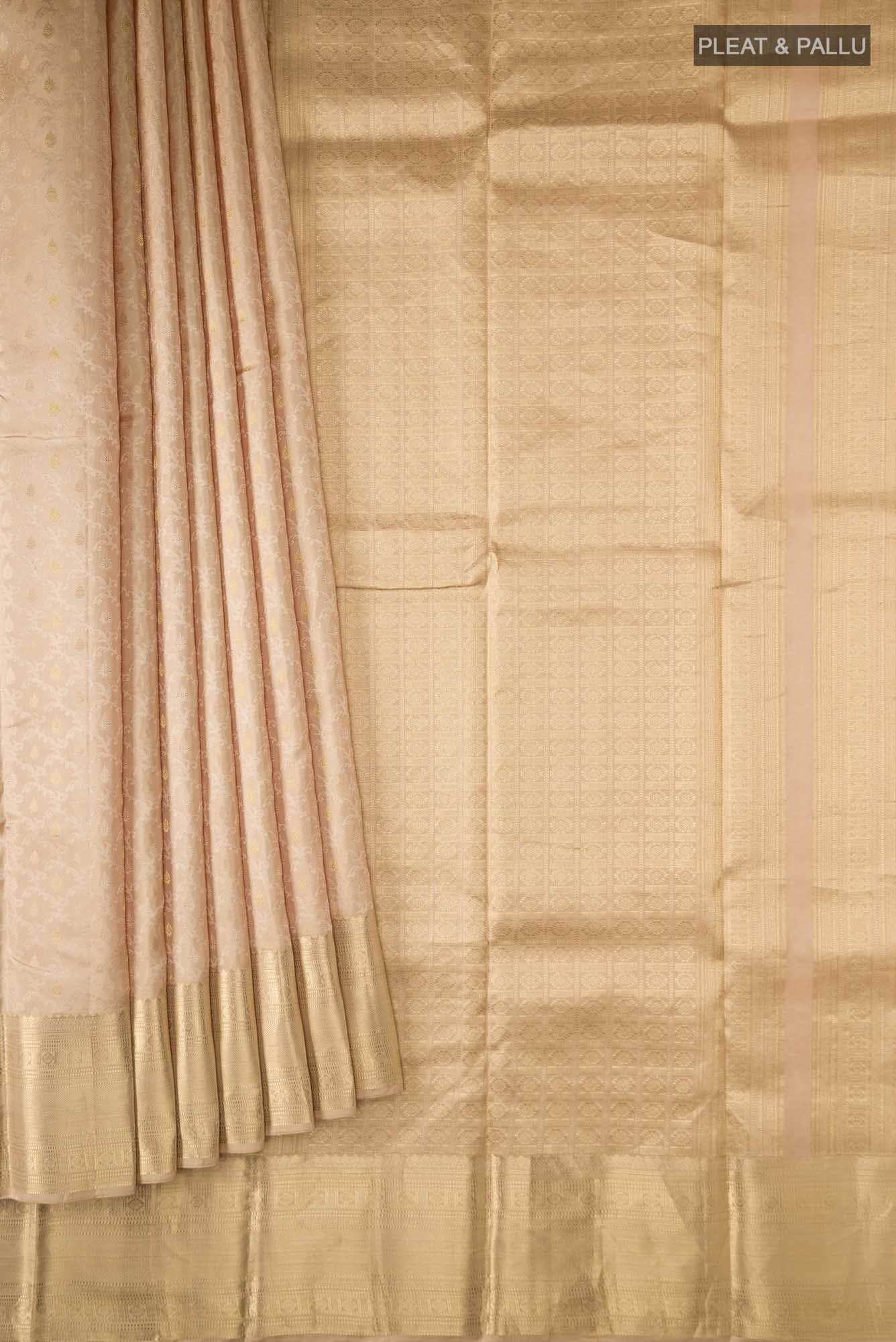 Sandal Kanchipuram Silk Saree