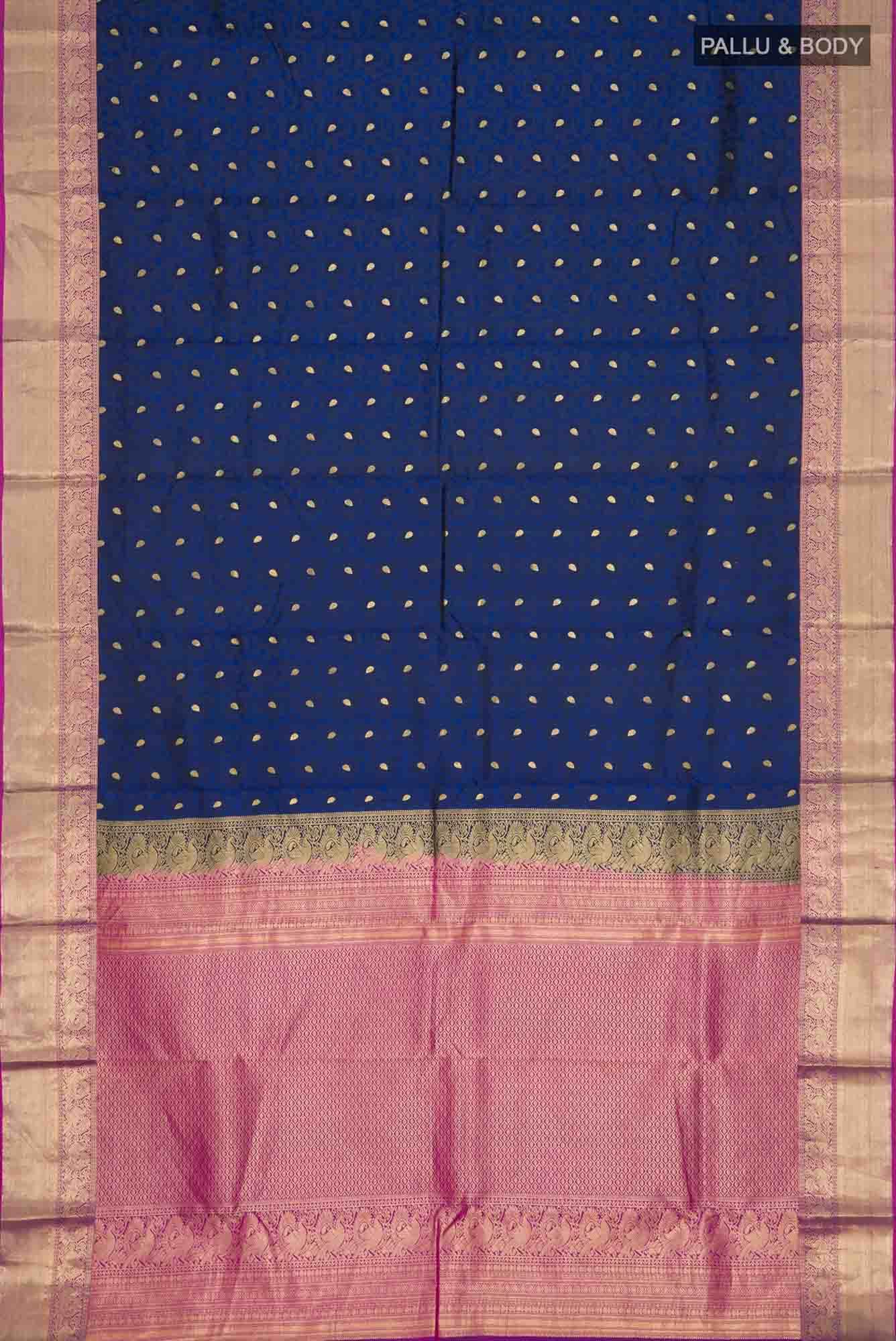 Blue Kanchipuram Silk Saree