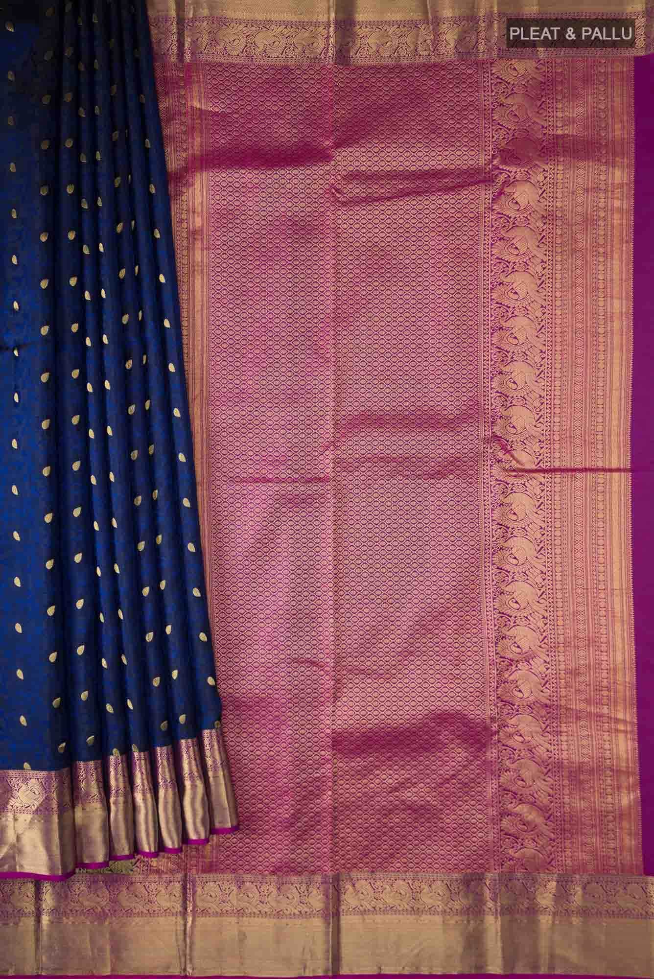 Blue Kanchipuram Silk Saree