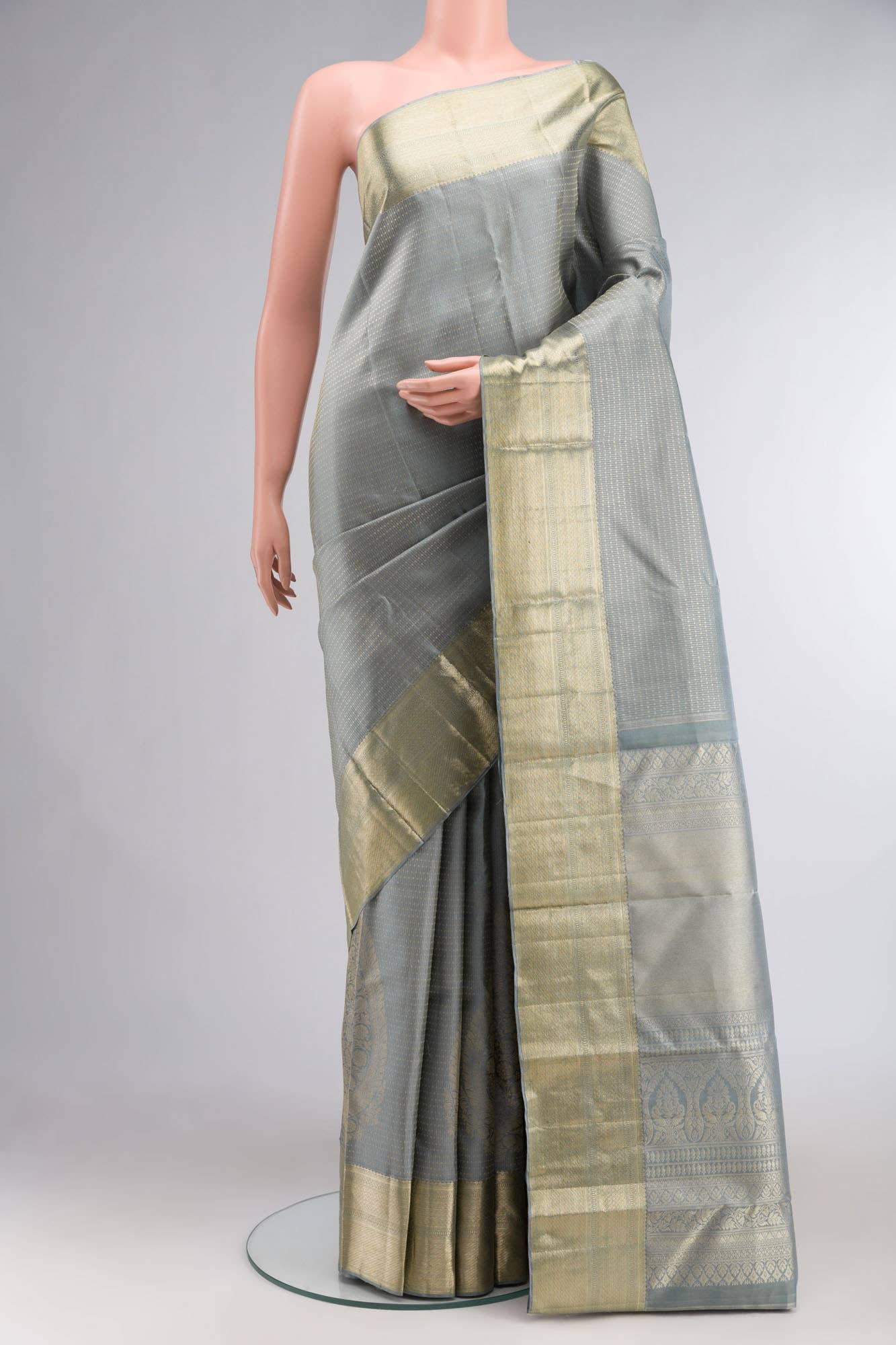 Blue Kanchipuram Silk Saree