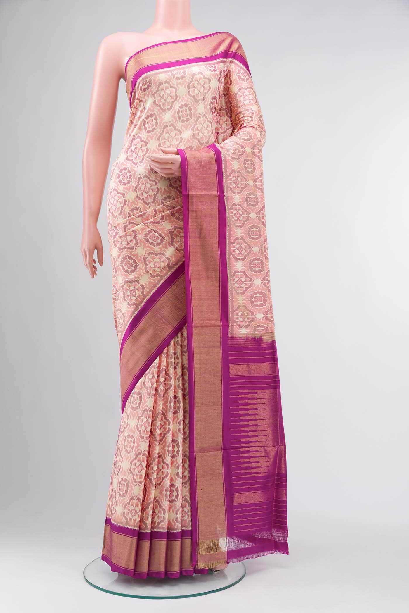 Pink Rajkot Patola Silk Saree