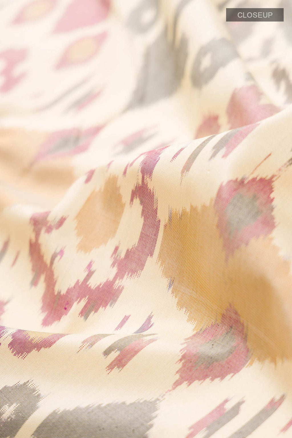 Beige Pochampally Silk Saree