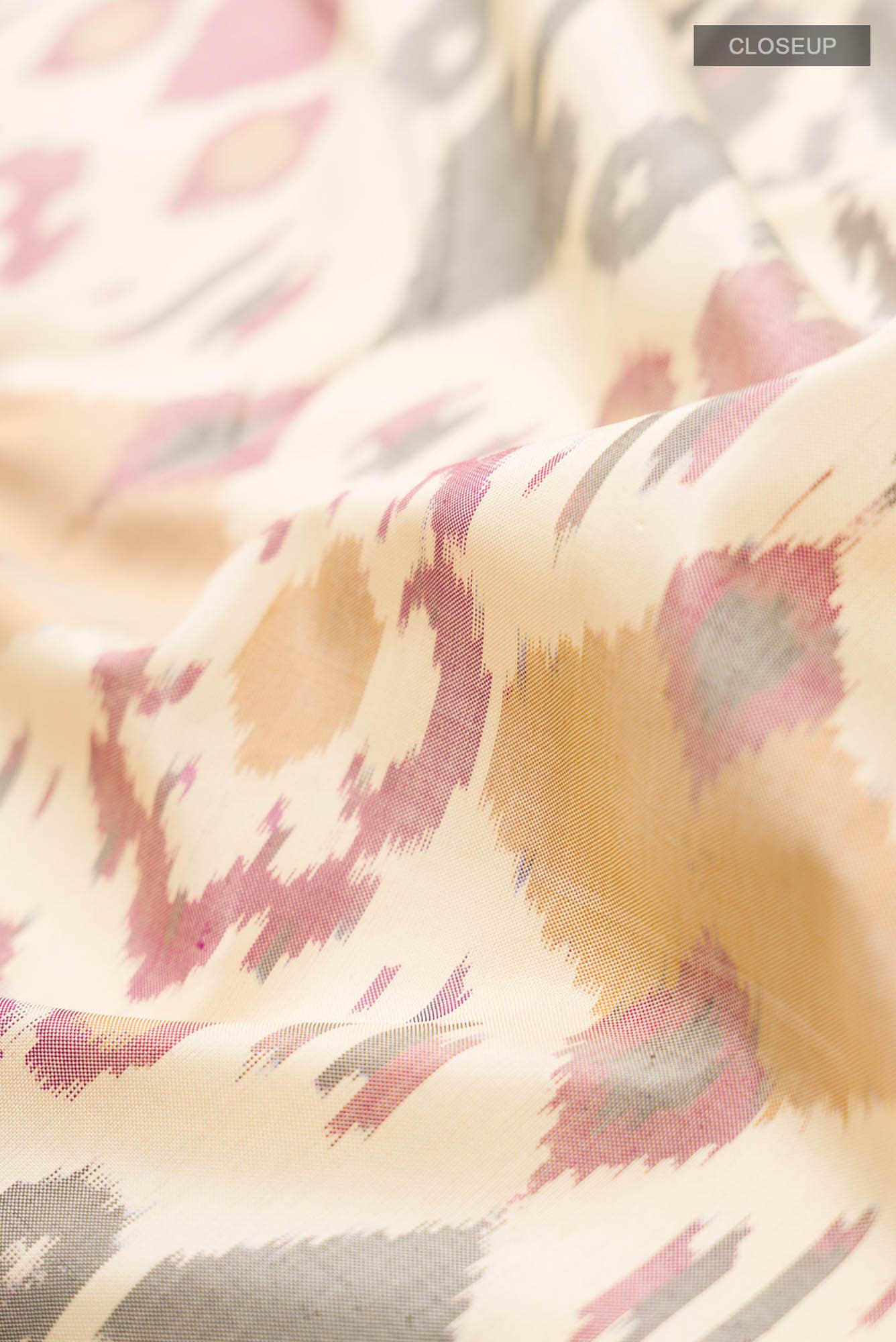 Beige Pochampally Silk Saree