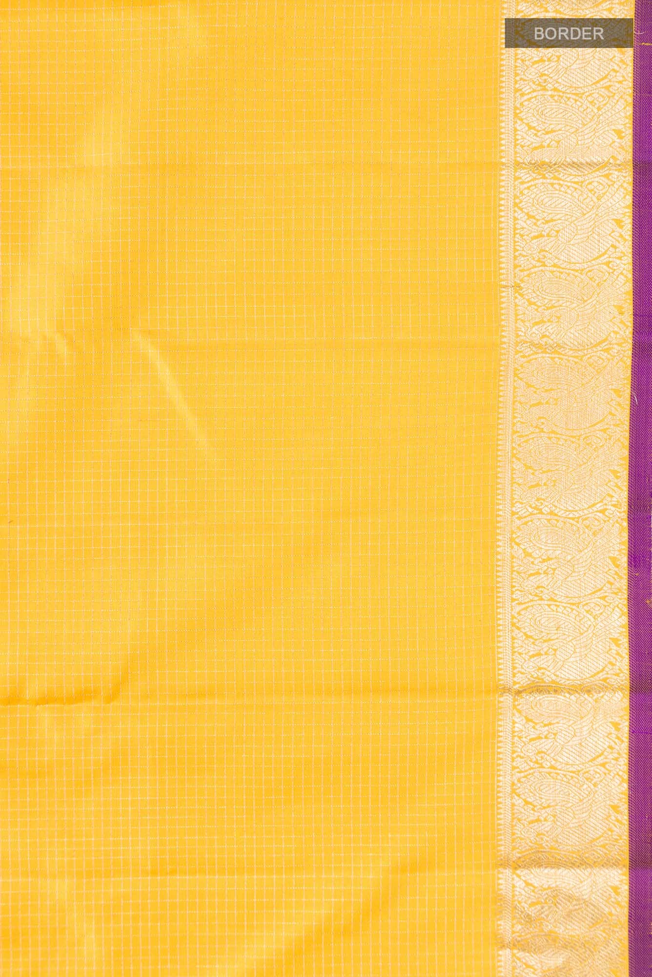 Yellow Kanchipuram Silk Saree