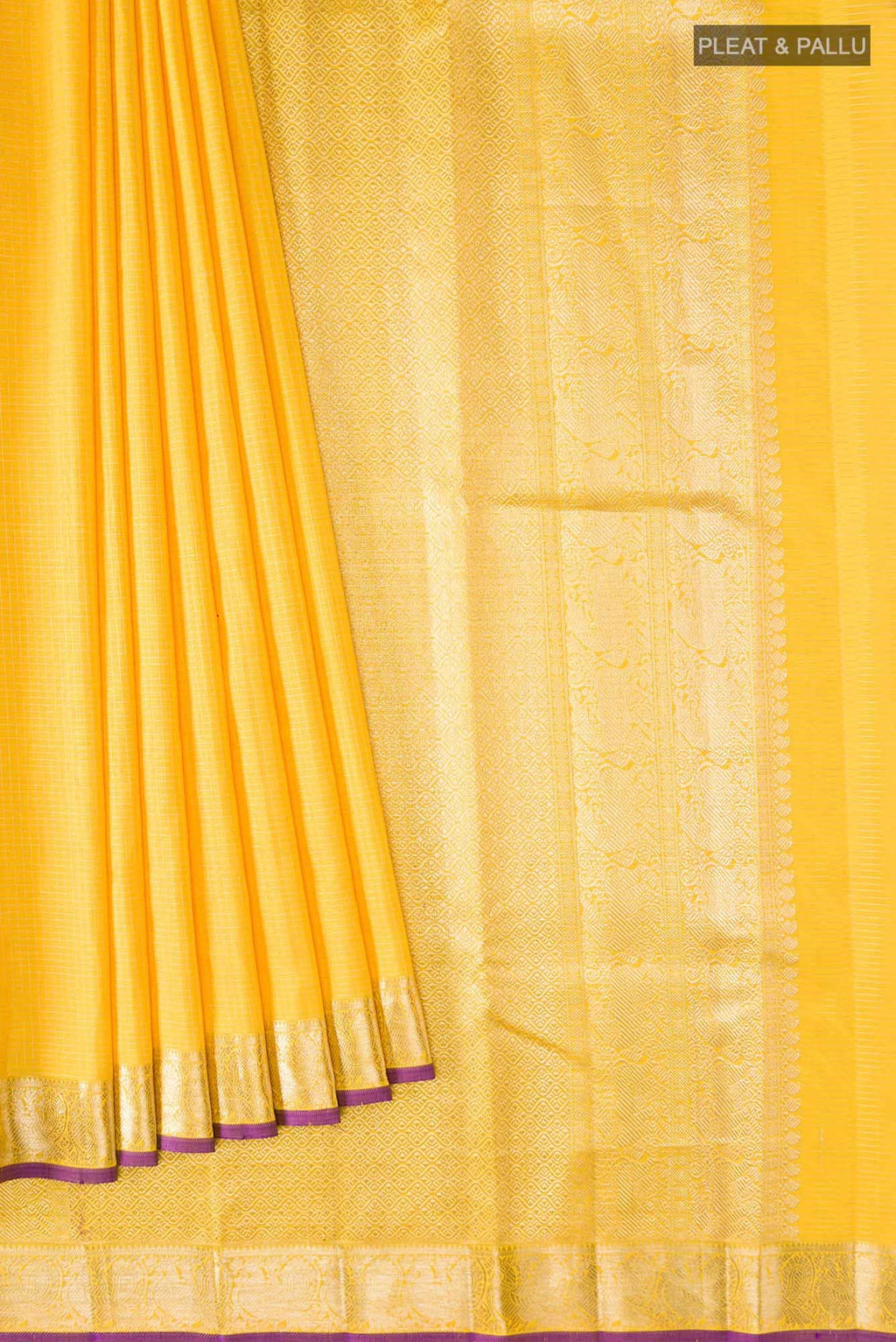 Yellow Kanchipuram Silk Saree