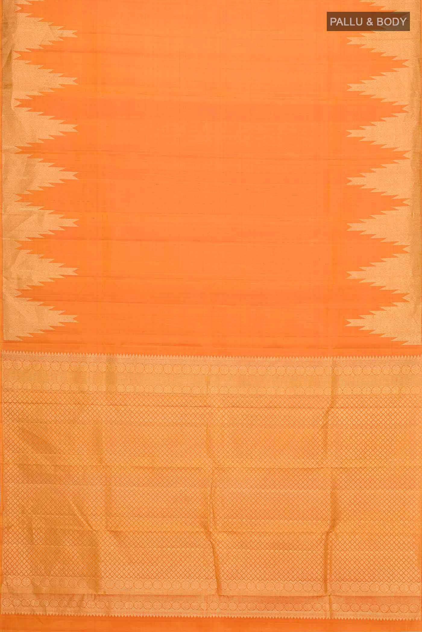 Mustard Kanchipuram Silk Saree