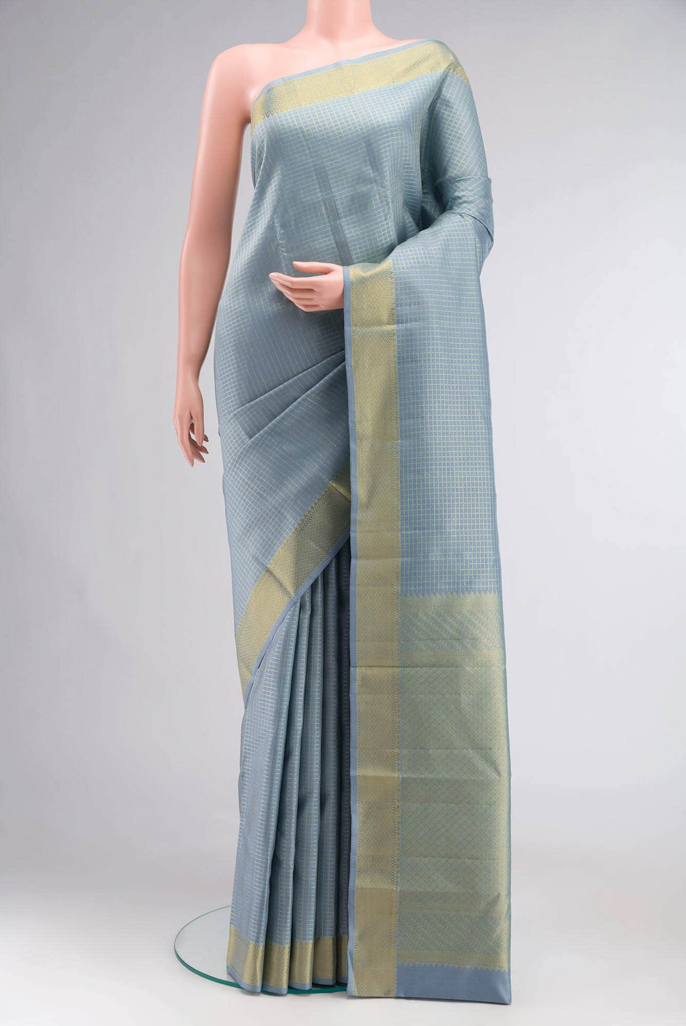 Blue Kanchipuram Silk Saree