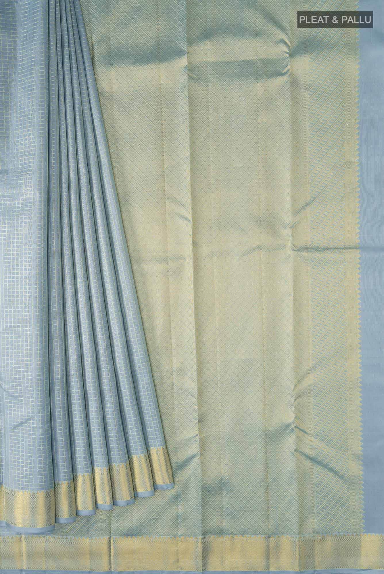 Blue Kanchipuram Silk Saree