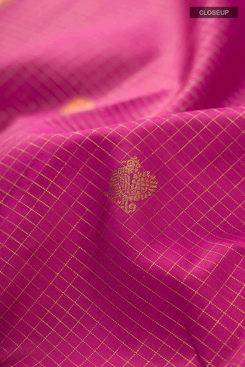 Dark Pink Kanchipuram Silk Saree