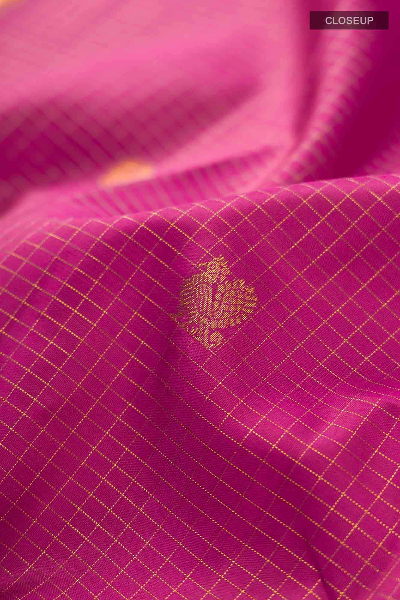Dark Pink Kanchipuram Silk Saree