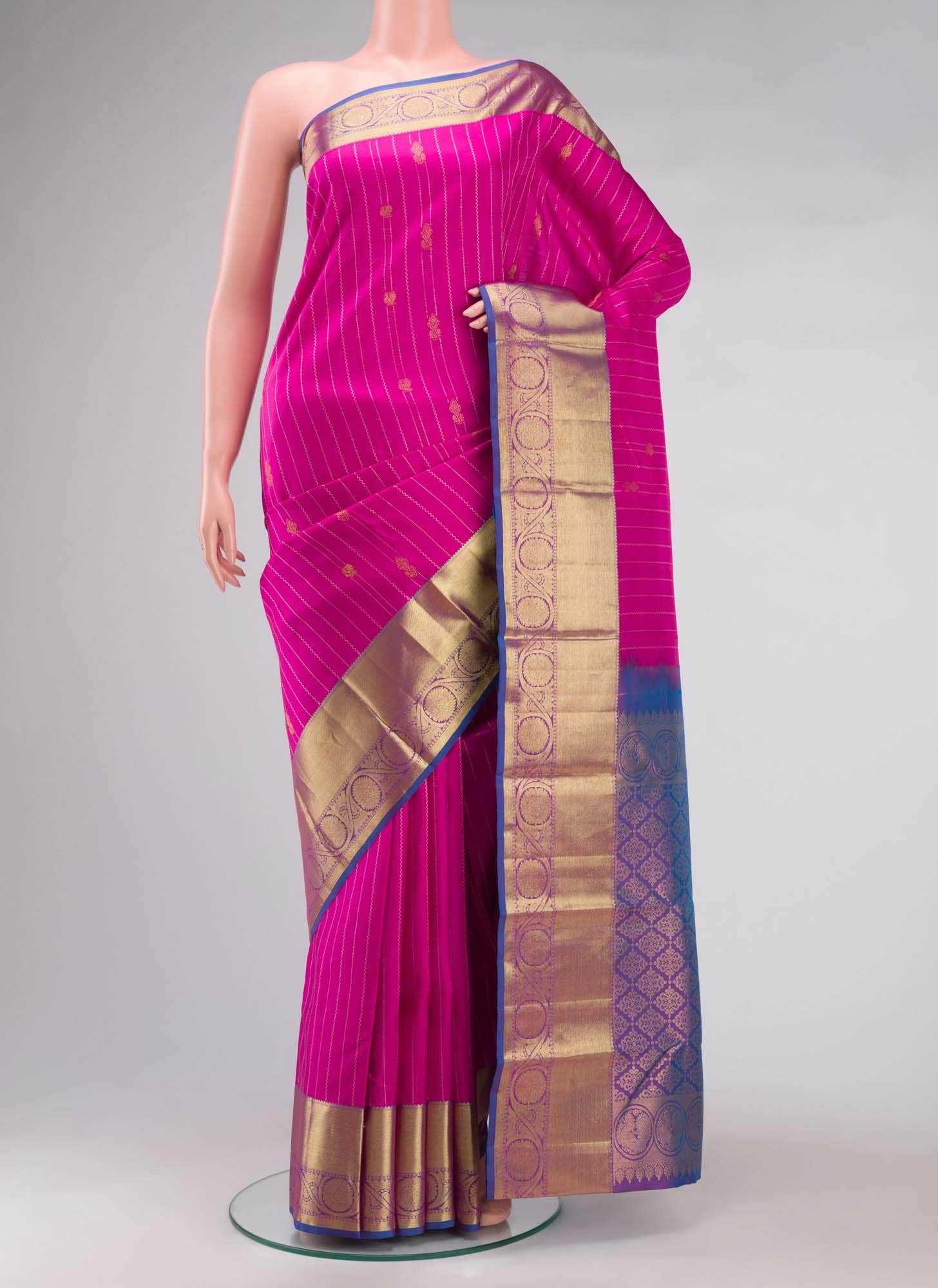 Pink Kanchipuram Silk Saree