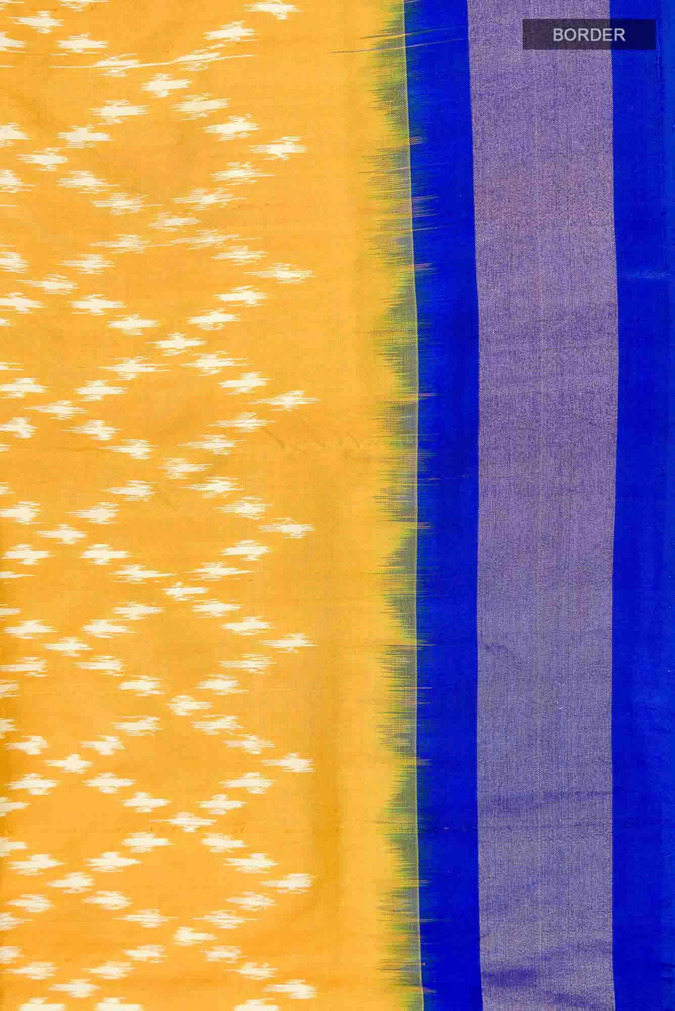 Yellow Pochampally Silk Saree