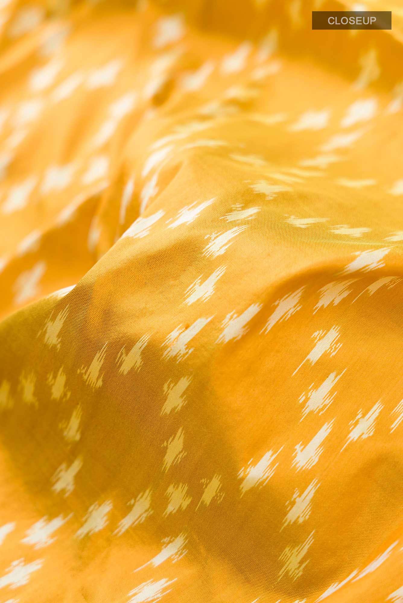 Yellow Pochampally Silk Saree