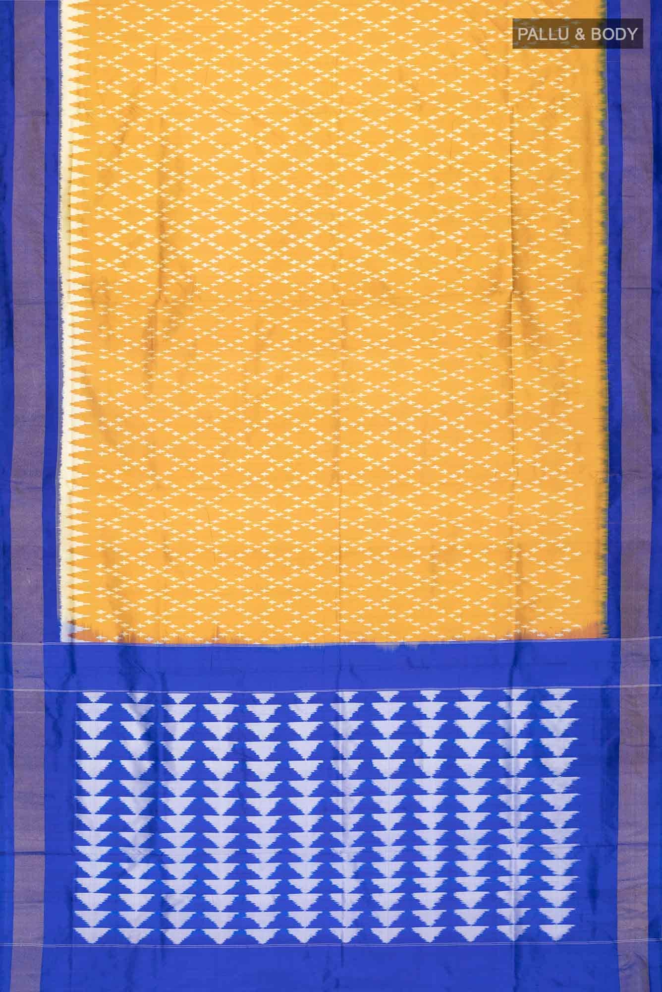 Yellow Pochampally Silk Saree
