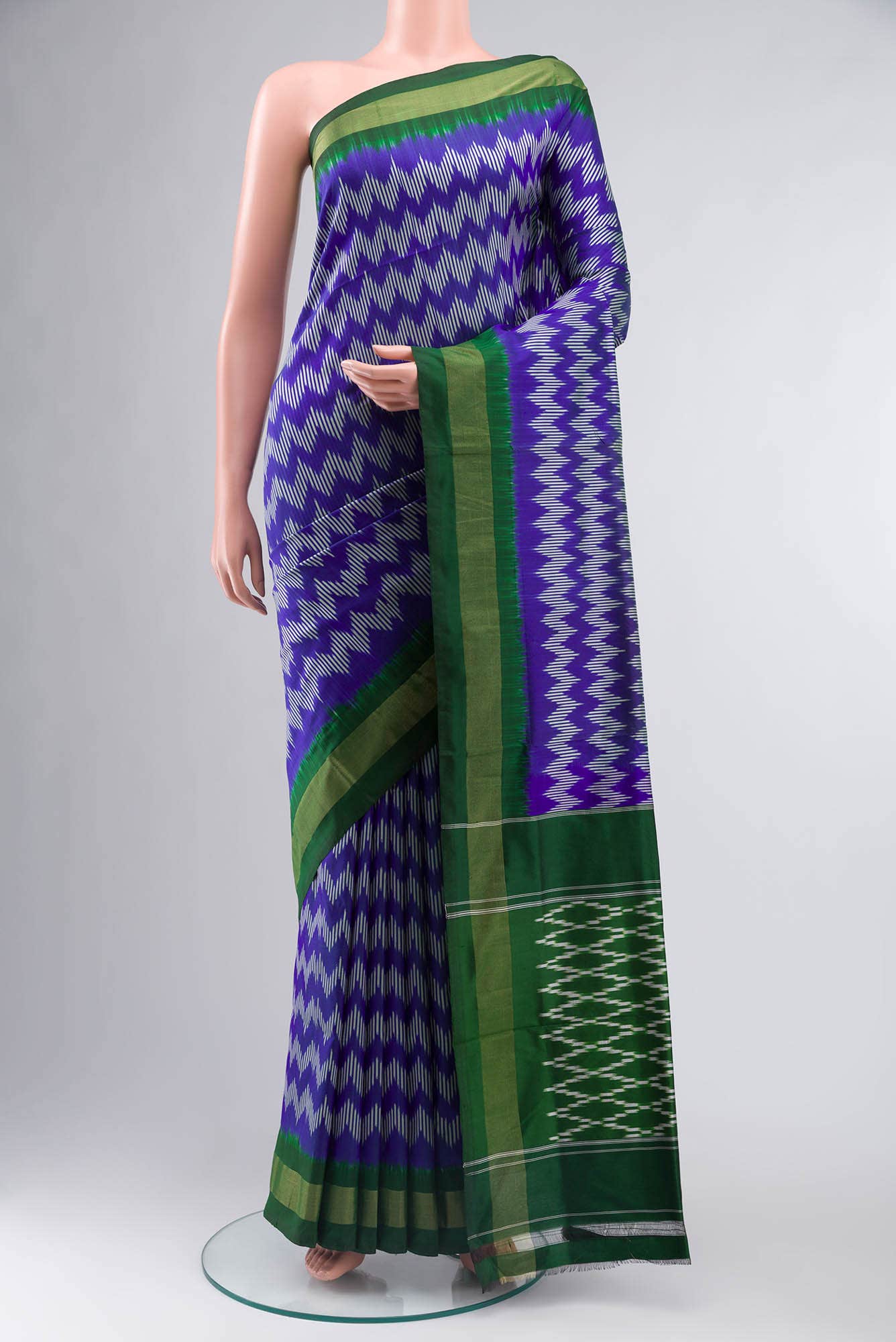 Blue Pochampally Silk Saree