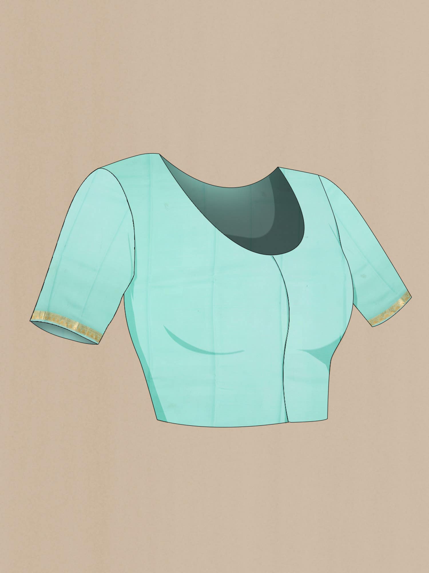 Sea Green Mysore Crepe Saree