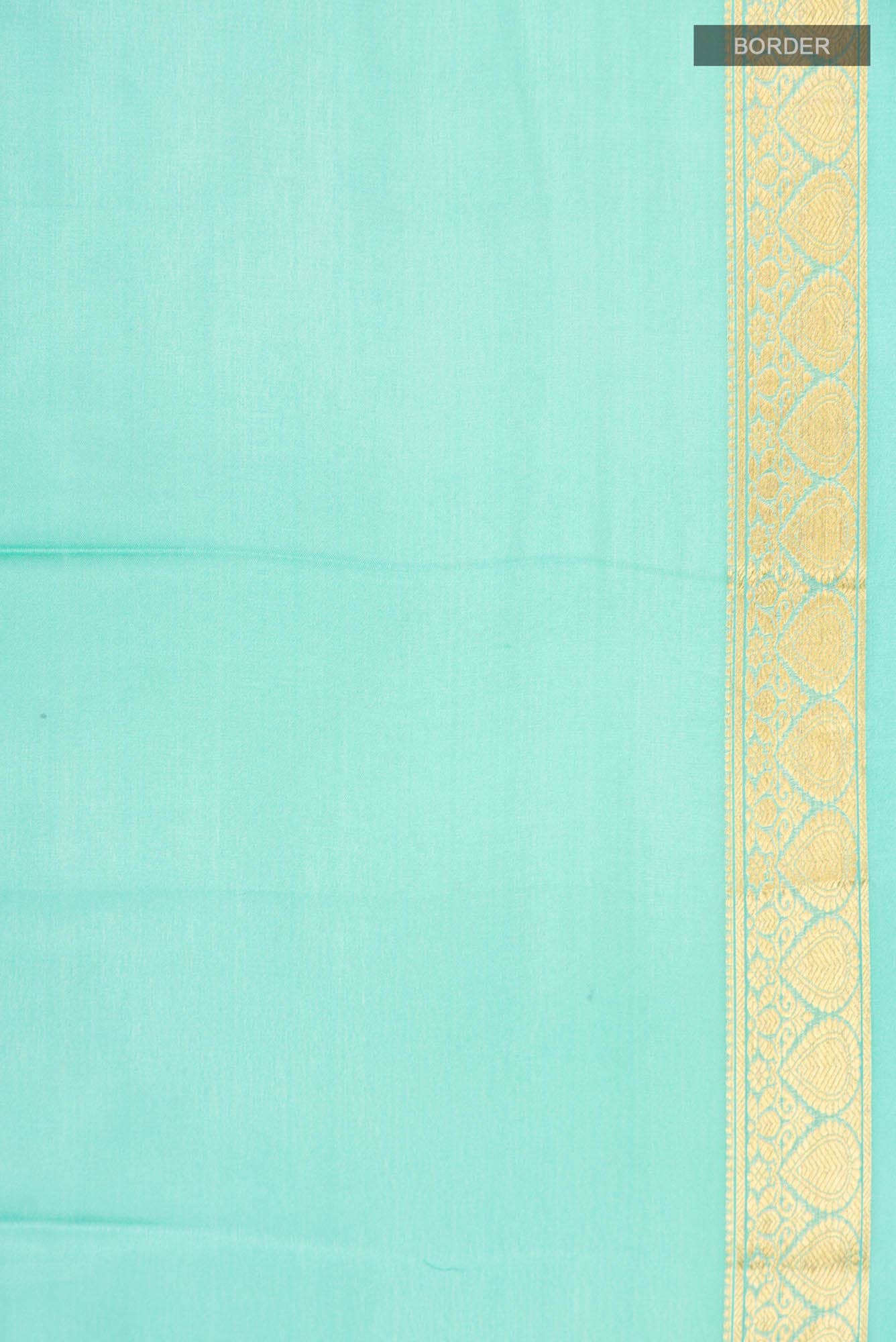 Sea Green Mysore Crepe Saree
