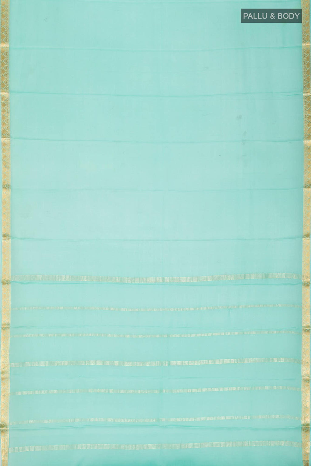 Sea Green Mysore Crepe Saree
