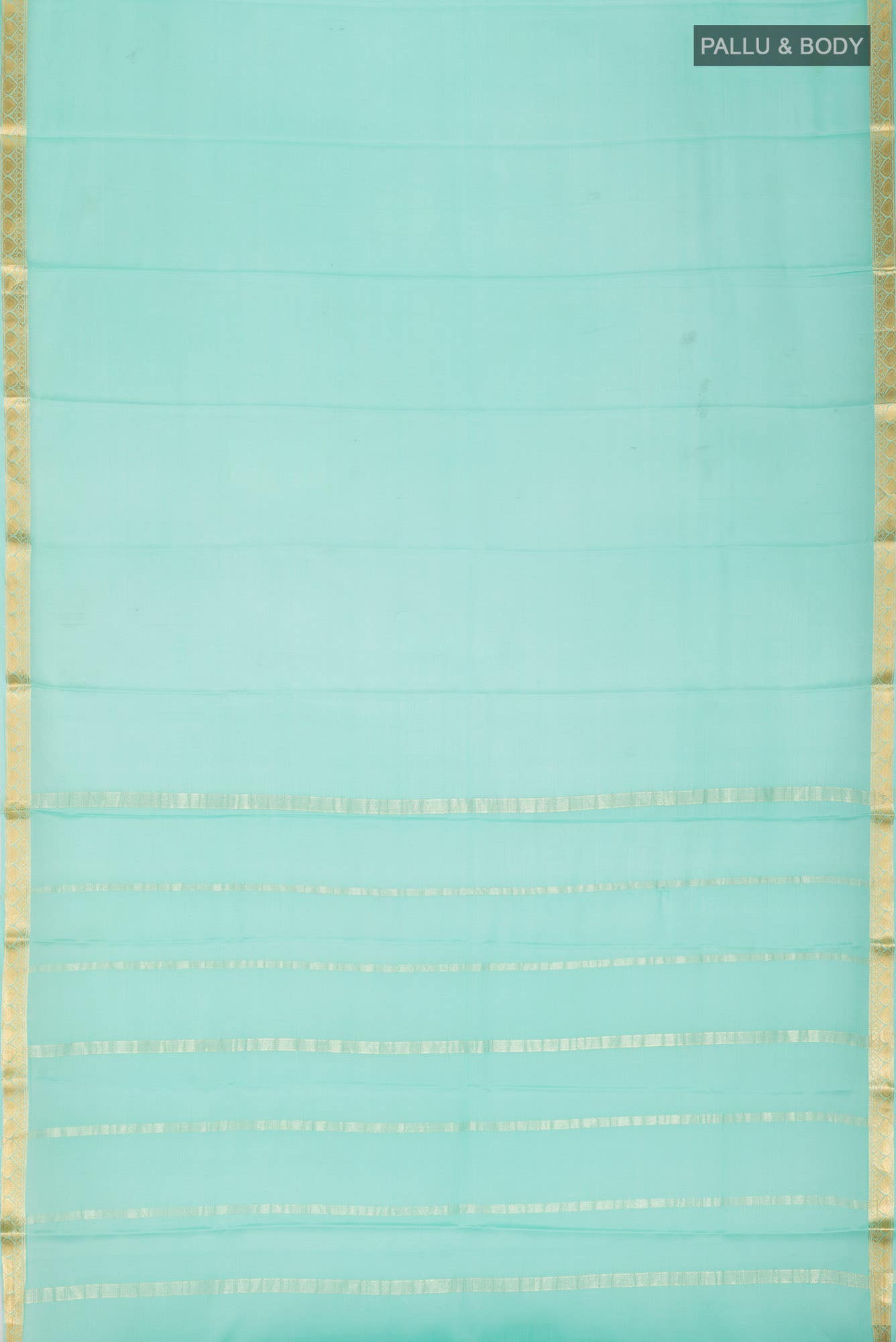 Sea Green Mysore Crepe Saree