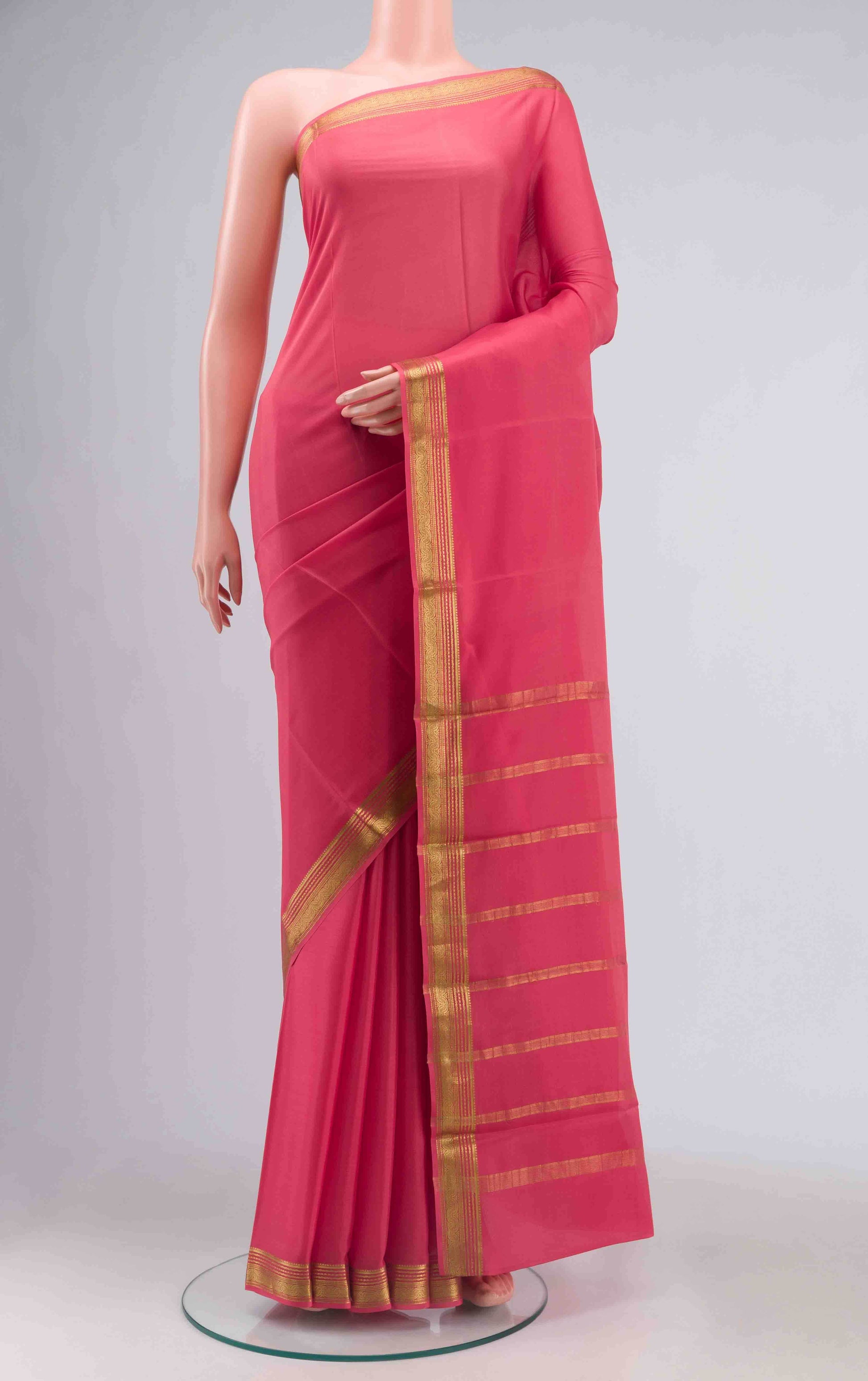 Coral Mysore Crepe Saree