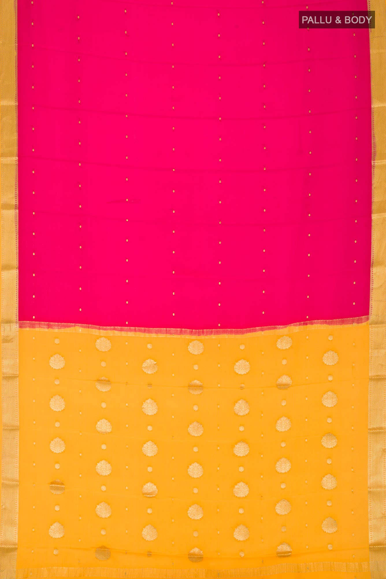 Red Mysore Crepe Saree