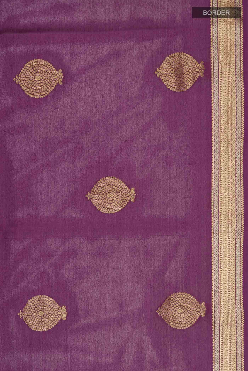 Purple Mysore Crepe Saree
