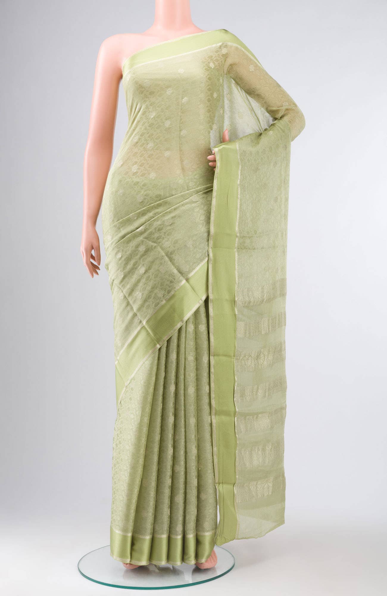 Green Georgette Saree