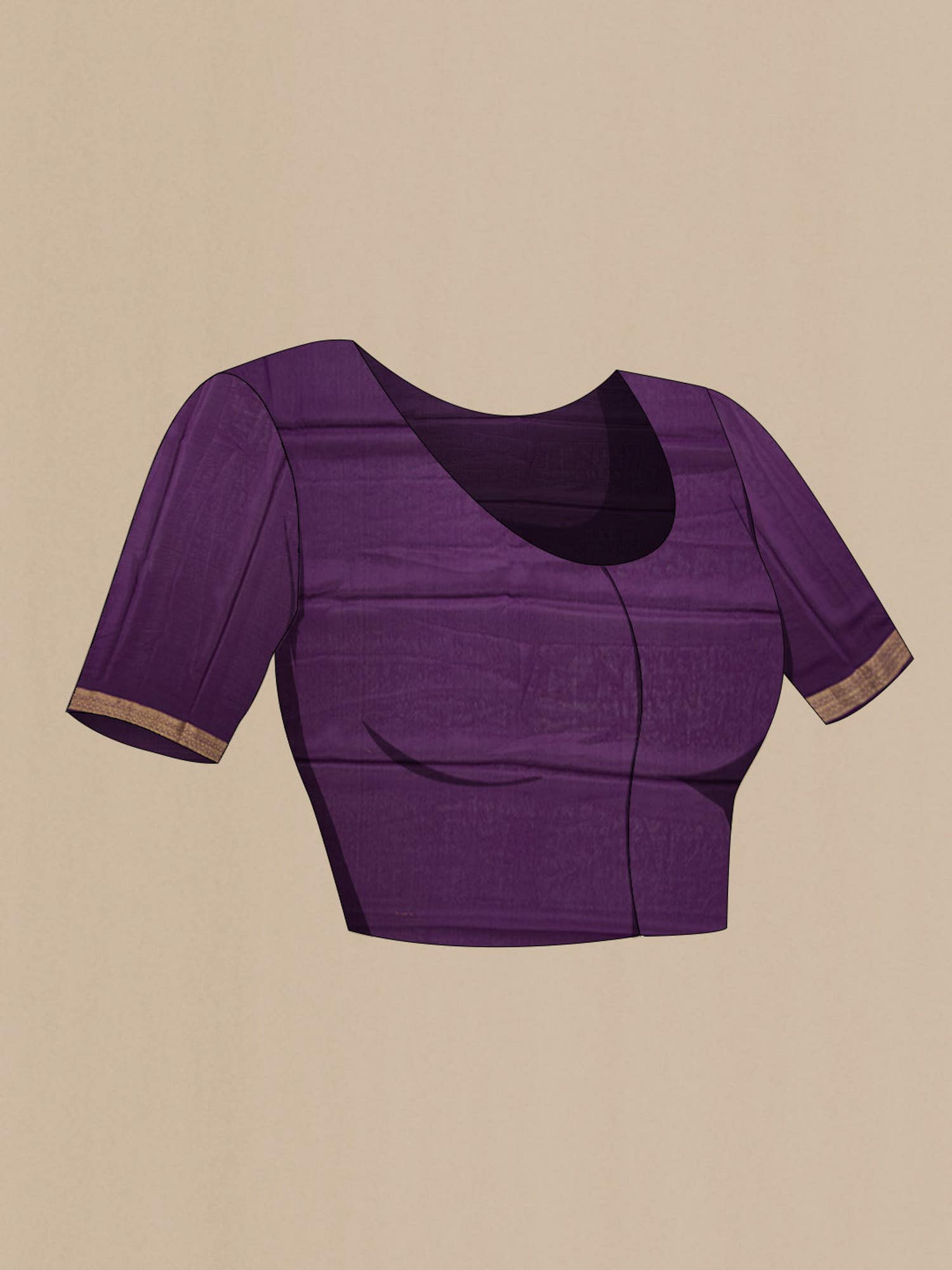 Violet Crepe Saree