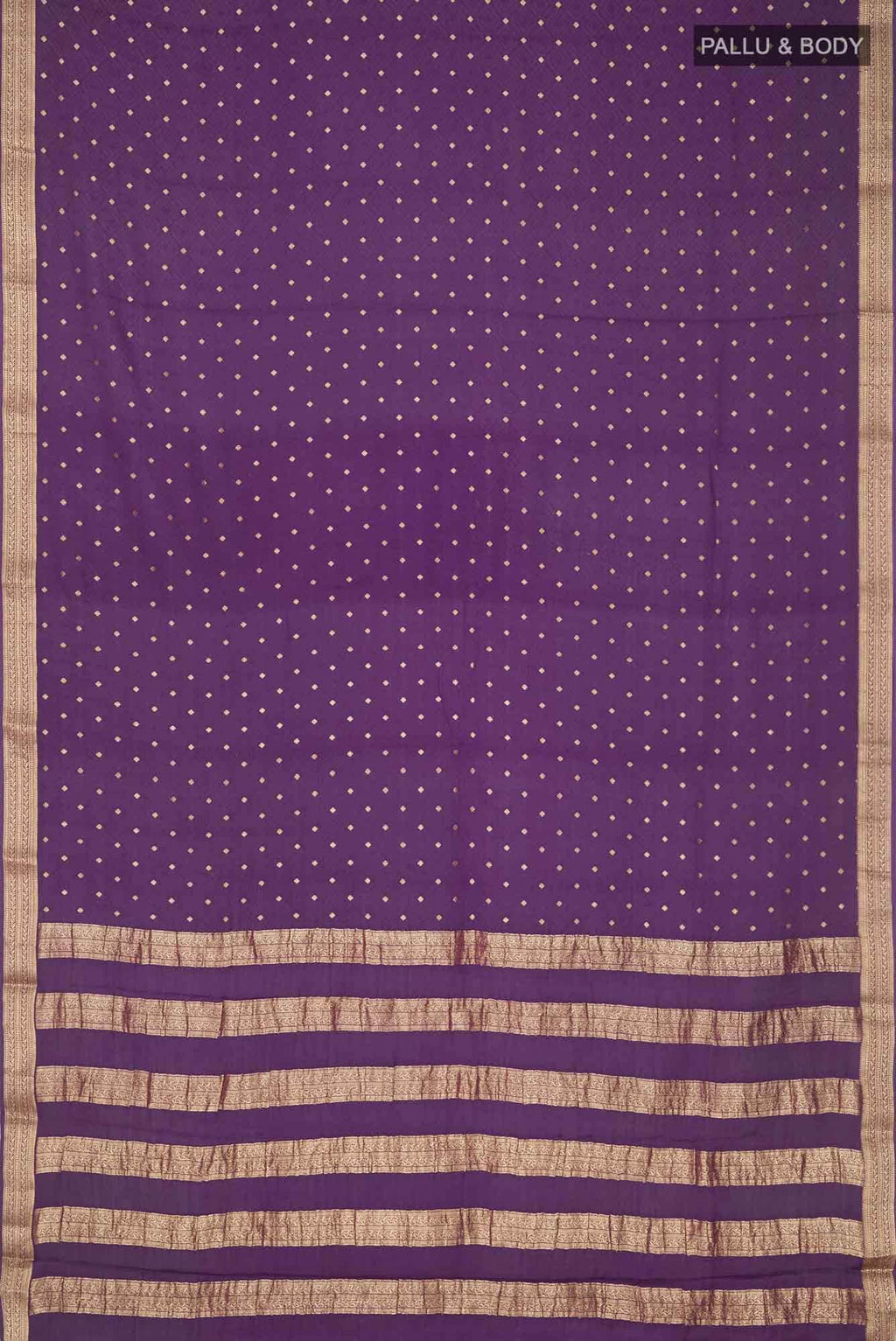 Violet Crepe Saree