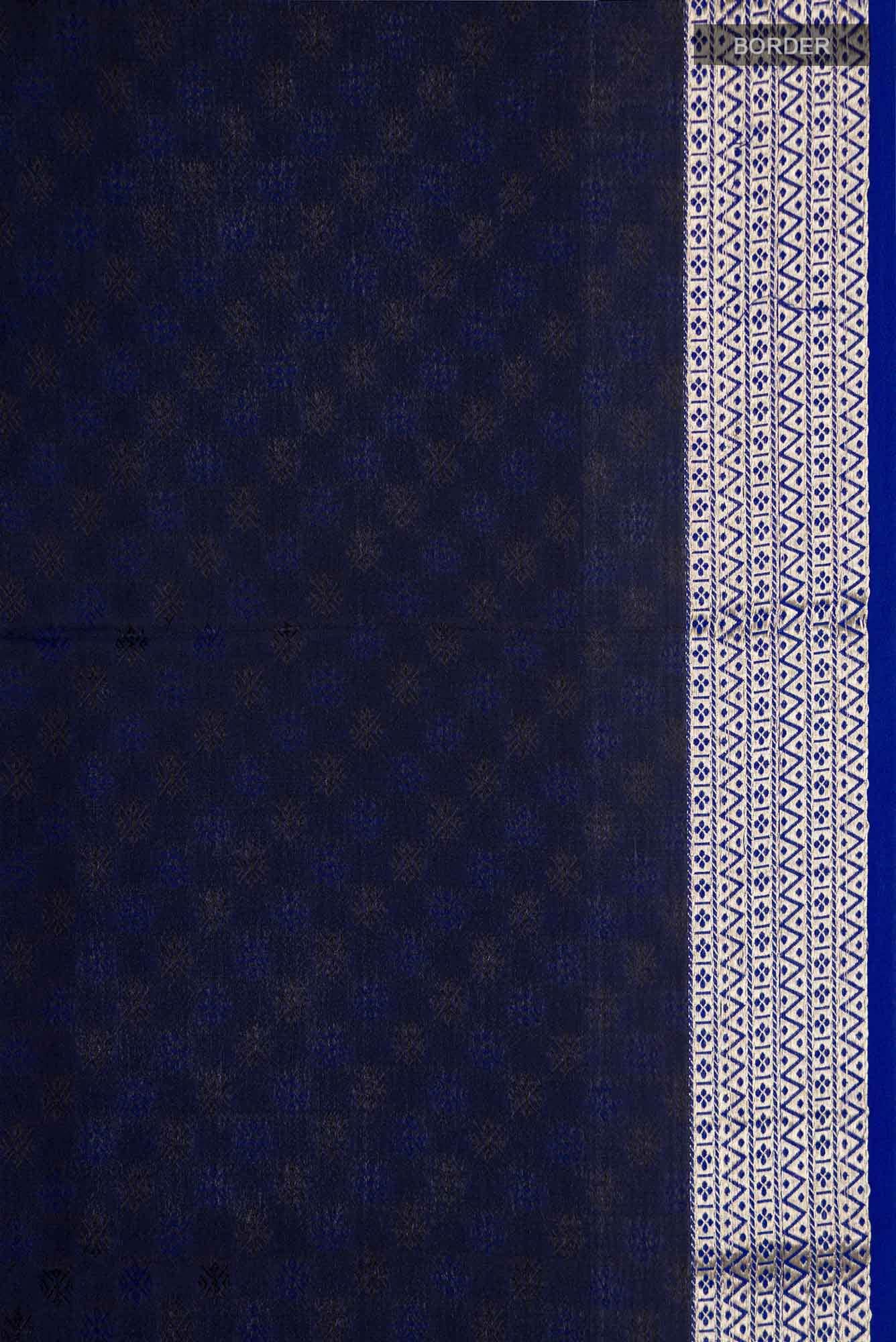 Navy Blue Georgette Saree