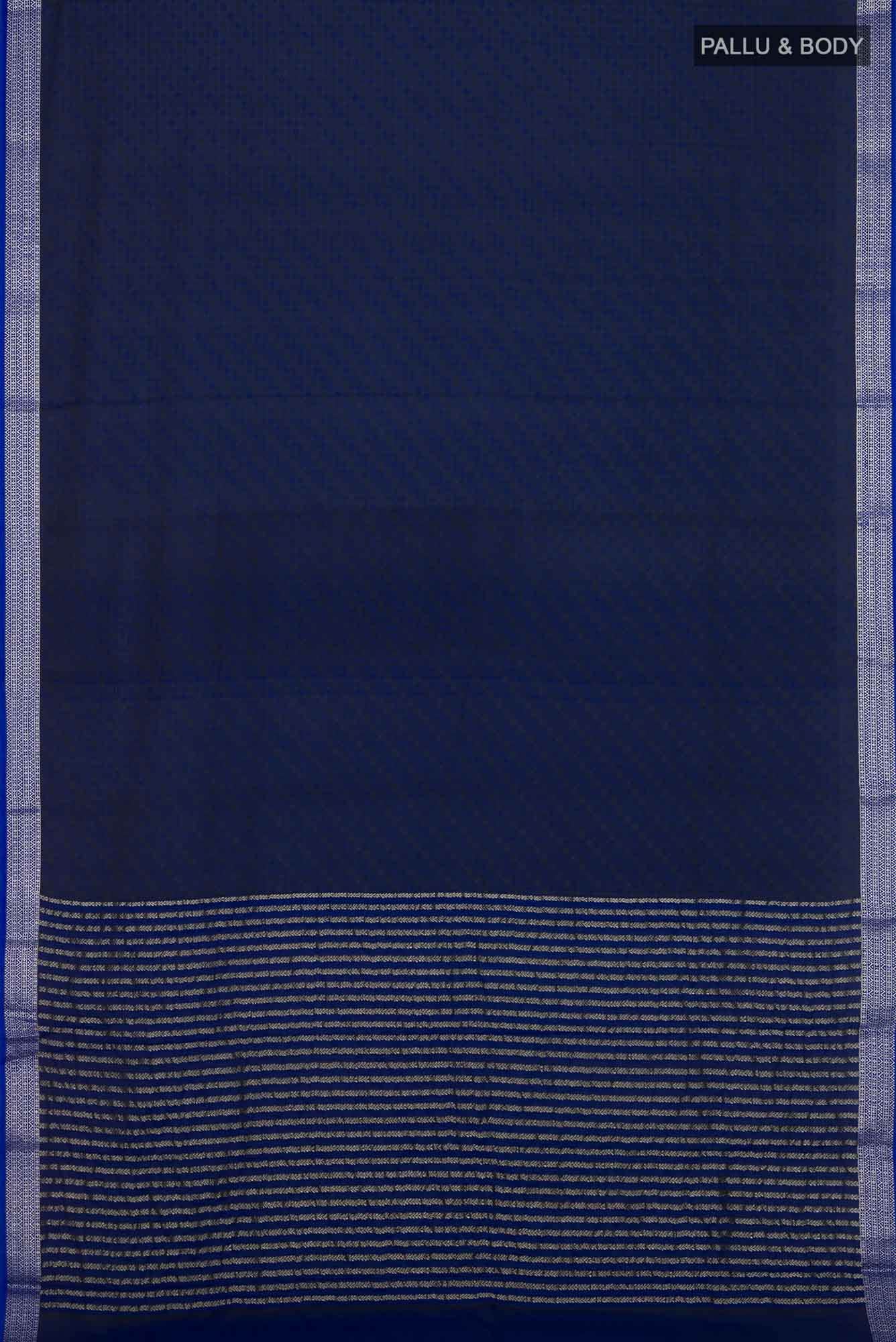 Navy Blue Georgette Saree