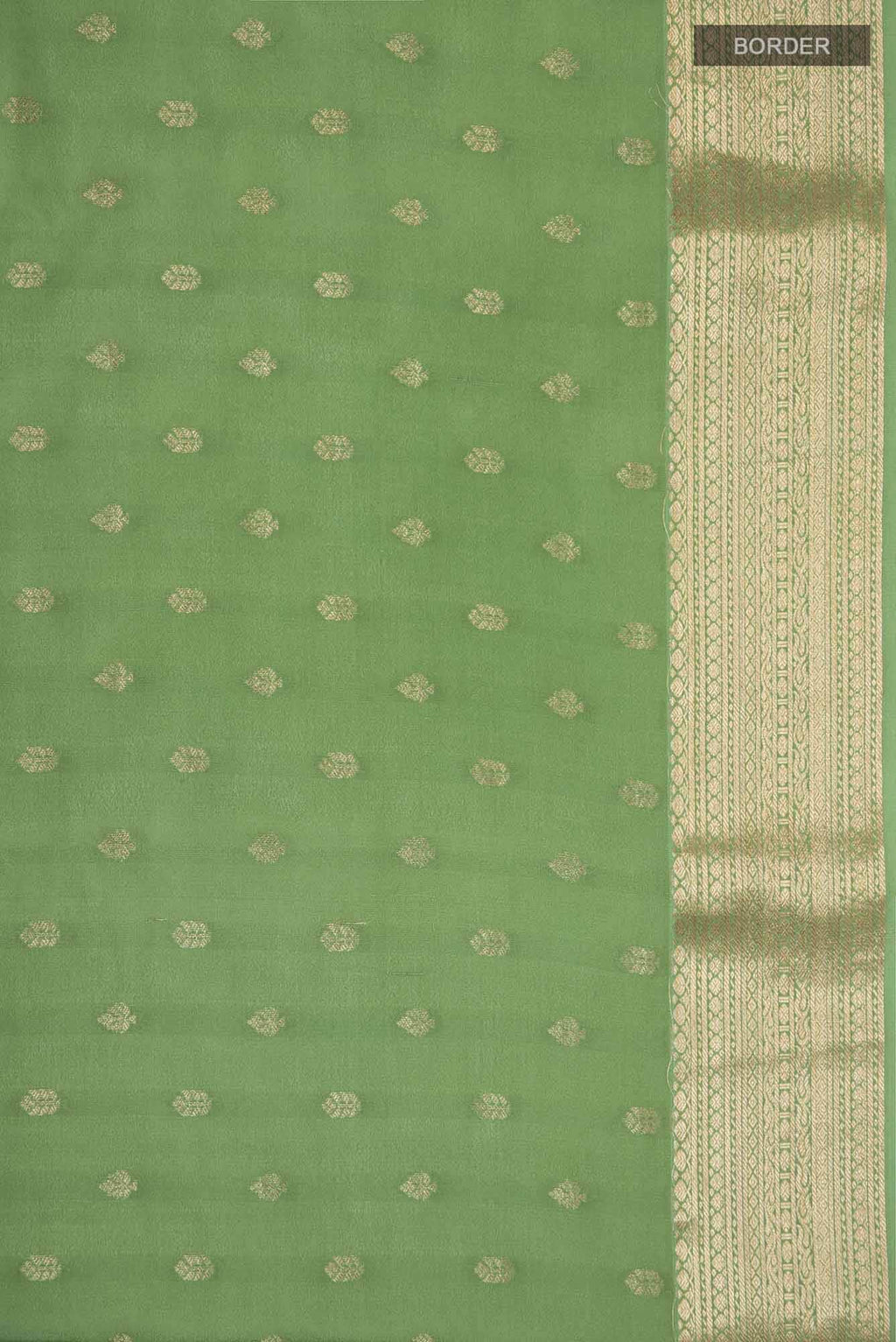Green Mysore Crepe Saree