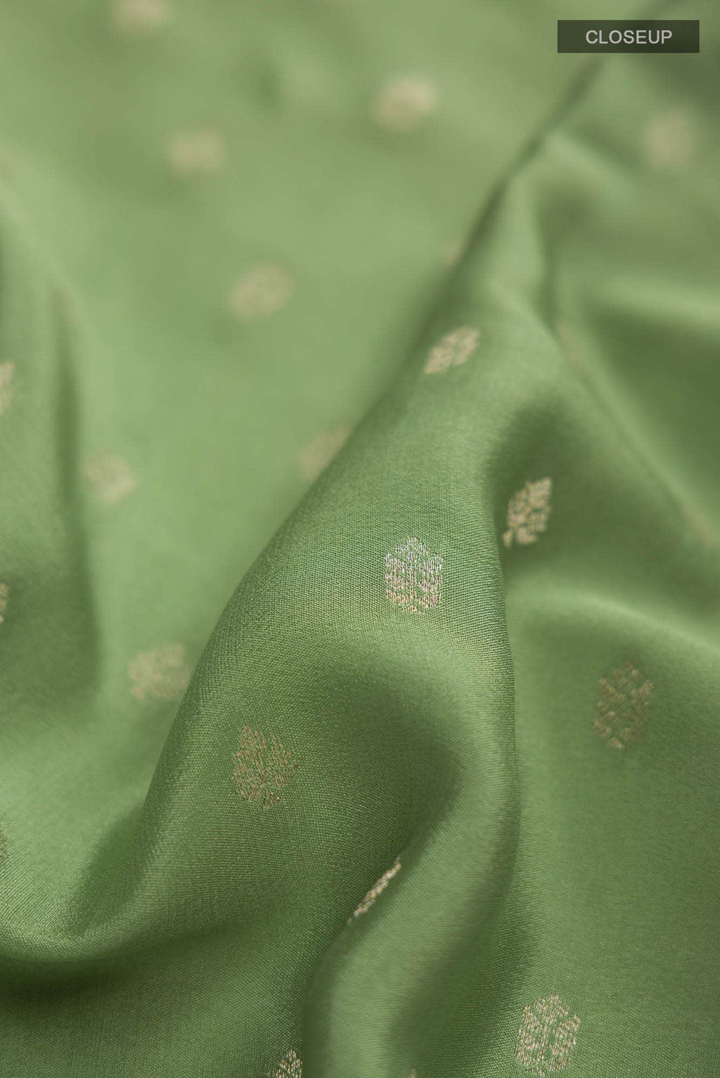 Green Mysore Crepe Saree