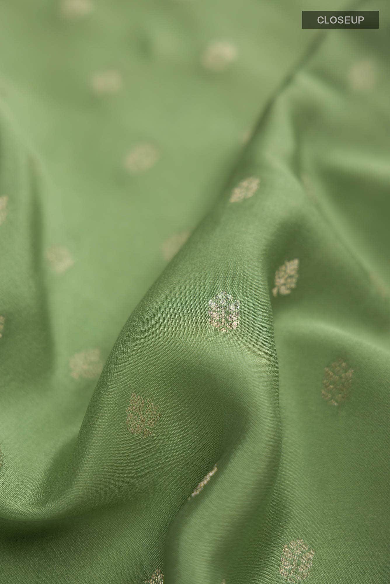Green Mysore Crepe Saree