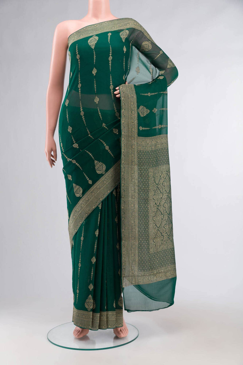 Green Georgette Saree