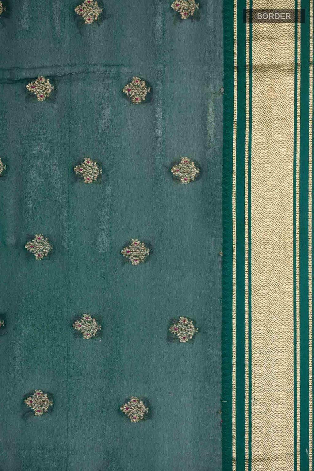 Green Crepe Saree