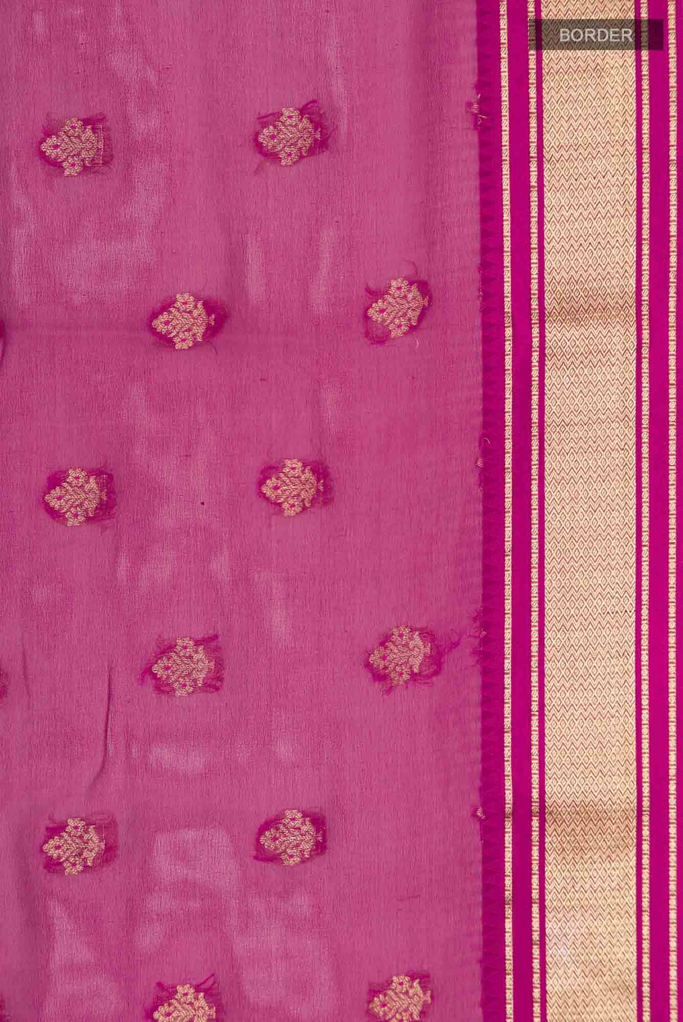 Dark Pink Mysore Georgette Saree