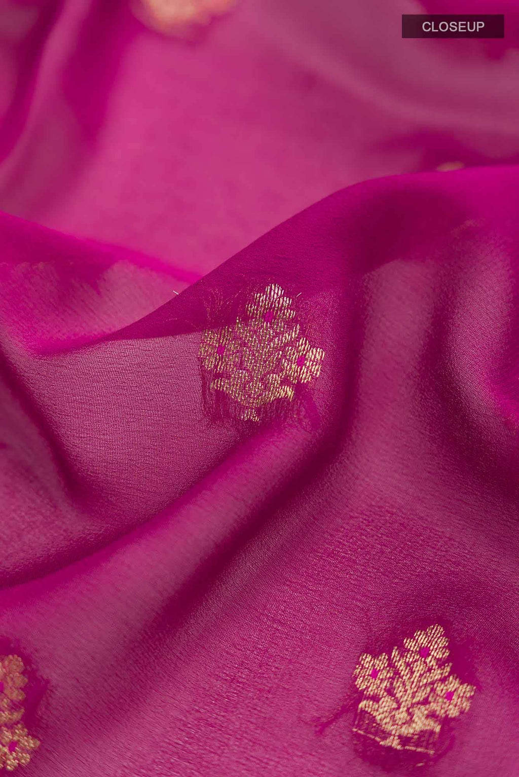 Dark Pink Mysore Georgette Saree